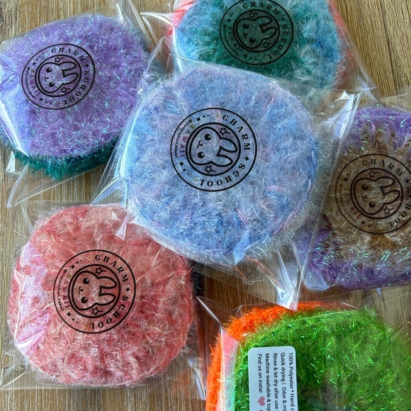 Crochet Korean Dish Scrubbie Scrubbie Sponges - Set of 2 - Picture 5 of 6